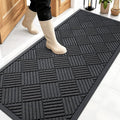 OLANLY Front Door Mat Outside Entrance 59x23, Heavy Duty Sturdy Natural Rubber by OLANLY
