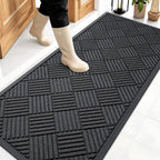 OLANLY Front Door Mat Outside Entrance 59x23, Heavy Duty Sturdy Natural Rubber by OLANLY