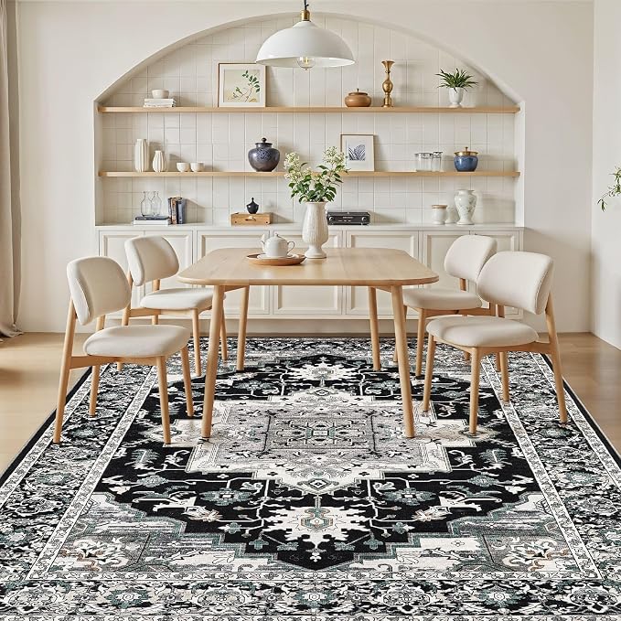 6x9 Area Rugs Living Room: Washable Vintage Rug Large Non-Slip Stain Resistant - Image 6
