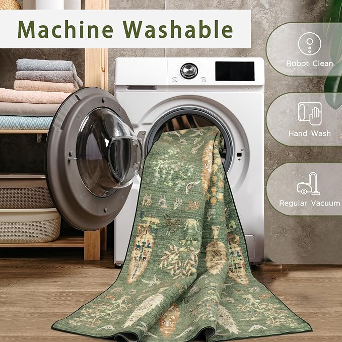 Srugn Washable Rugs 8x10 Area Rugs - Image 4