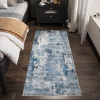 Rugcomf Runner Rug 2'6''x8' Hallway Washable Boho Soft Area Rug Abstract - Image 3