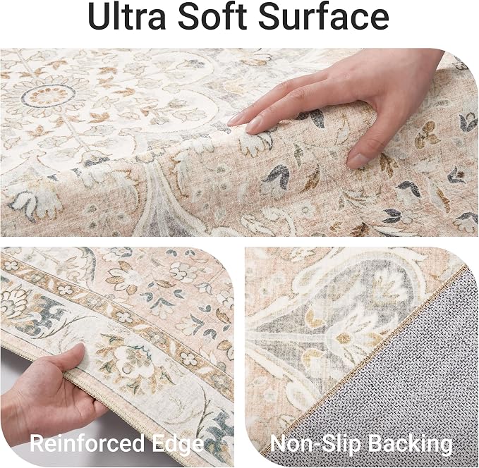 befbee Washable Rug 8x10 Area Rugs - Image 3