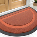 OLANLY Half Circle Door Mat Indoor Outdoor Entrance Welcome, Waterproof by OLANLY