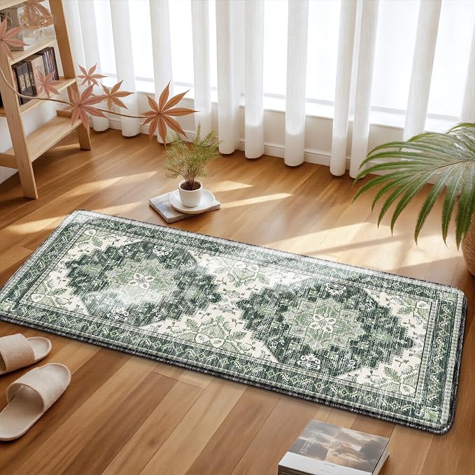 Boho Kitchen Mats for Floor 2 Piece Set Anti Fatigue Cushioned PVC Kitchen Rugs - Image 7
