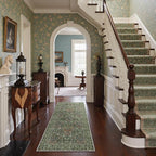 GENIMO Washable Floral Runner Rug 2x7, Non-Slip Long Hallway Carpet - Image 3