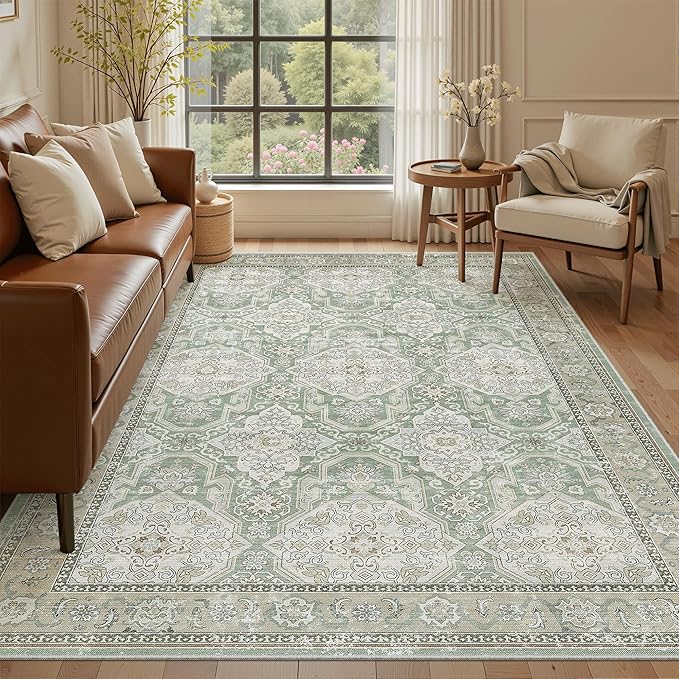 Soalmost 6x9 Area Rug for Living Room Washable 6x9 Rug Non-Slip Modern Rugs for - Image 2