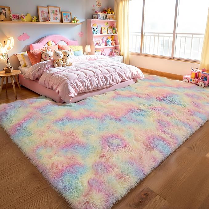 KCHOWUA Fluffy Fuzzy Unicorn Rugs - Image 8