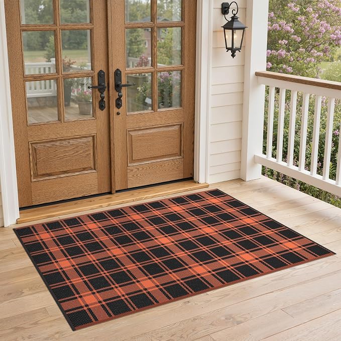 GENIMO Waterproof Outdoor Rug for Patio Clearance, Lightweight RV Camping Mat - Image 5