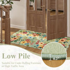DUKINO Washable Runner Rug, 2x7 Lightweight Soft Floral Hallway Rug Runner - Image 8