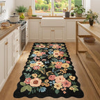DUKINO 3x6 Washable Runner Rug, Soft Indoor Floral Non Slip Runner Rug - Image 3