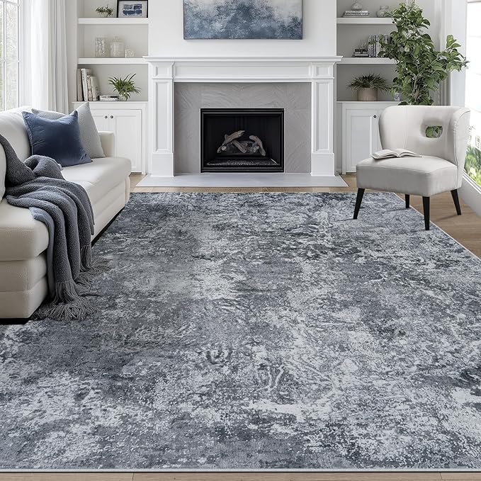 9x12 Area Rugs for Living Room Rug Washable: Abstract Large Rug for Dining Room by Aelenmu