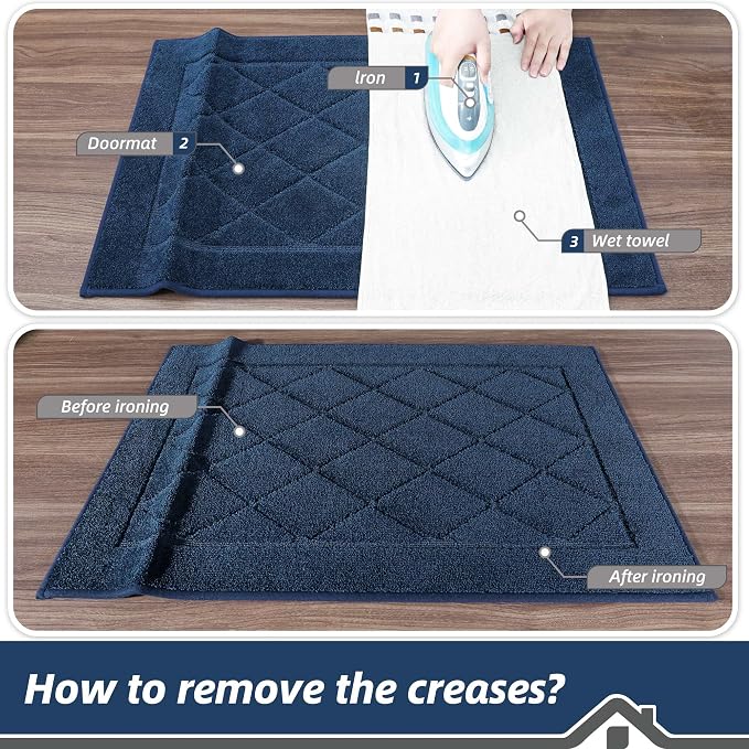 BEQHAUSE Dirt Trapper Door Mat 20" x 32", Doormat Non-Slip Entryway Rugs - Image 9