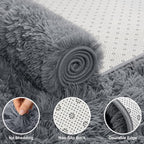 Shag Area Rugs for Bedroom Living Room, 8X10 Ultra Soft Fluffy Area Rugs for - Image 4