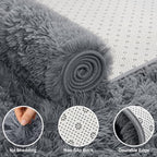 10X14 Large Shag Area Rugs for Living Room Bedroom, Big Soft Purple Fluffy Rug - Image 3