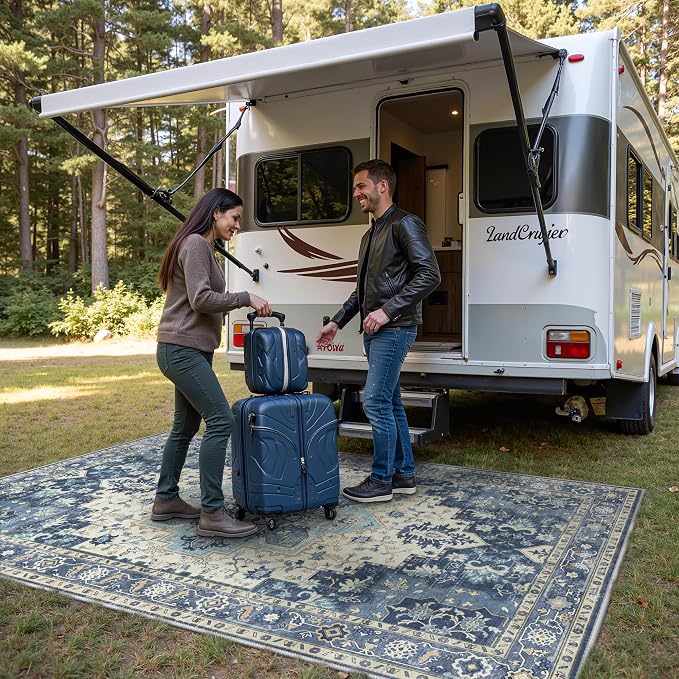 GENIMO Outdoor & Indoor Area Rug 5'x8', Waterproof, Non-Shedding, Easy Cleaning - Image 4