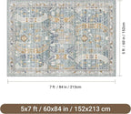 befbee 5x7 Area Rugs for Living Room, Stain Resistant Washable Rug, Non-Slip - Image 2