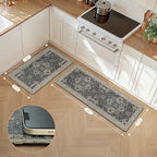 GENIMO Kitchen Mats for Floor 2PCs, Washable Anti Fatigue Mat for Cushioned - Image 4