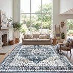 AMADA HOMEFURNISHING 9x12 Washable Area Rug, Low-Profile Large Area Rug - Image 6