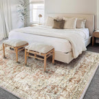 CHAMPLANT Washable Area Rug 9'x12' Retro Boho Design Non-Shedding Easy Care - Image 2