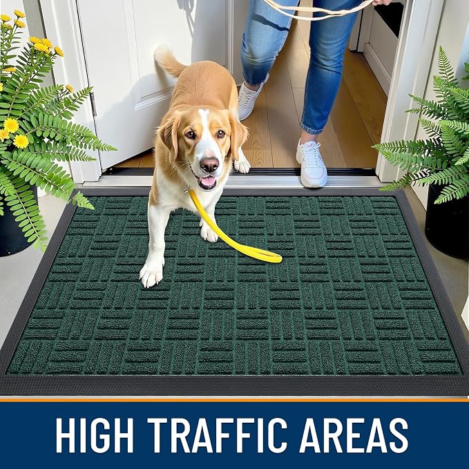 OLANLY Front Door Mat Outside Entrance 71x47, Heavy Duty Sturdy Natural Rubber - Image 5