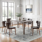 Soalmost Abstract Rug 5x7 Machine Washable Area Indoor Grey Low Pile Non-Slip - Image 3