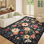 DUKINO 9x12 Area Rug, Floral Rugs - Image 3