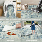 10x14 Area Rugs for Living Room Washable Rug: Anti-Skid Abstract Modern Living - Image 5