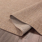 CAMILSON Indoor and Outdoor Runner Rug Natural Solid Boho Woven Design - Image 4
