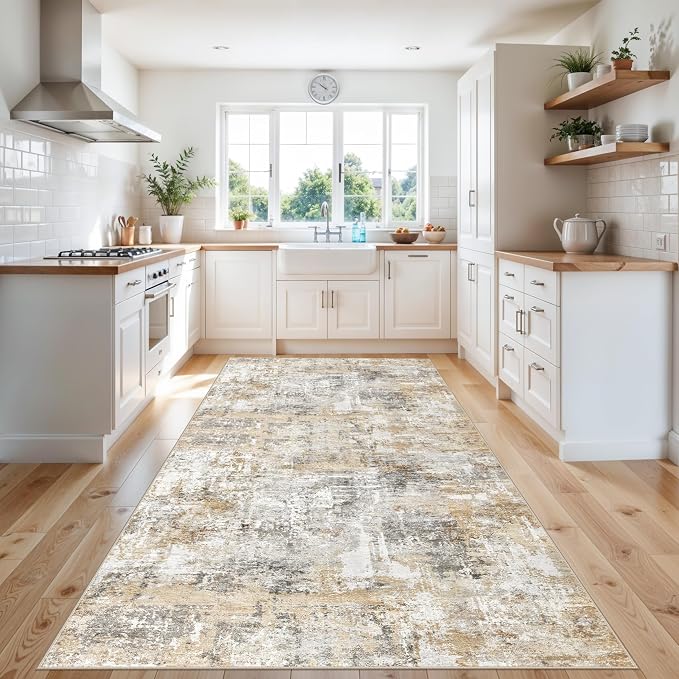 4x10 ft Extra Wide Hallway Rug – Non-Slip Washable Rubber-Backed Large Carpet - Image 3