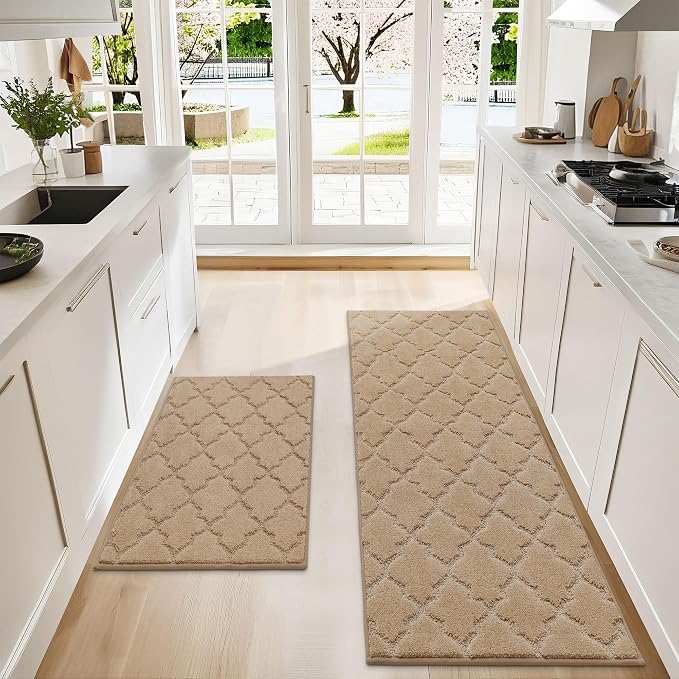 COSY HOMEER Soft Kitchen Rugs for in Front of Sink Super Absorbent Kitchen by COSYHOMEER