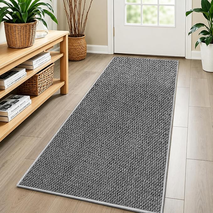 Faux Jute Hallway Runner Rug 2'x10', Washable & Non-Slip, No Odor. Farmhouse by Unknown