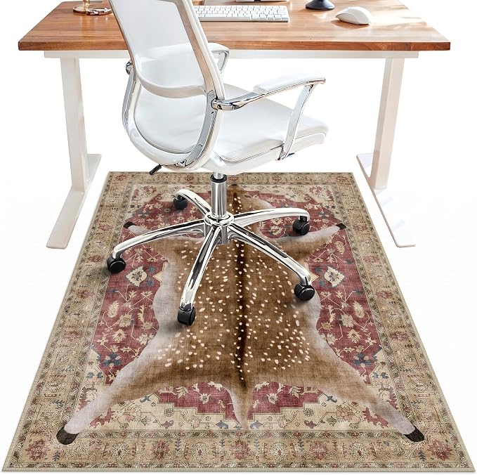 36"x48" Office Chair Mat for Hardwood Tile Floor, Under Desk Carpet Protector by BESBLEE