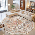 zesthome 9ft Round Rugs for Living Room, Non-Slip Washable Round Area Rugs by Zesthome
