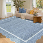 GarveeHome Scalloped 3x5 Washable Rug by GarveeHome