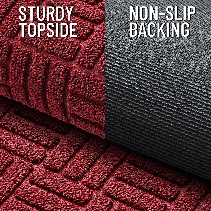 OLANLY Front Door Mat Outside Entrance 71x23, Heavy Duty Sturdy Natural Rubber - Image 3