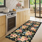 DUKINO 2x5 Washable Runner Rugs, Non Slip Floral Print Entryway Rug - Image 3