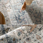 Machine Washable Kitchen Runner Rugs: 2'6"x8' Hallway Runner Rug Non Slip Low - Image 5