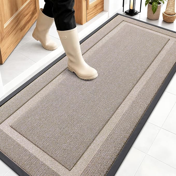 OLANLY Front Door Mat Indoor Outdoor Entrance, Waterproof All-Season, by OLANLY