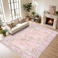 8x10 Washable Rug for Living Room Purple Animal Print Large Bedroom Rugs Non by Garvee