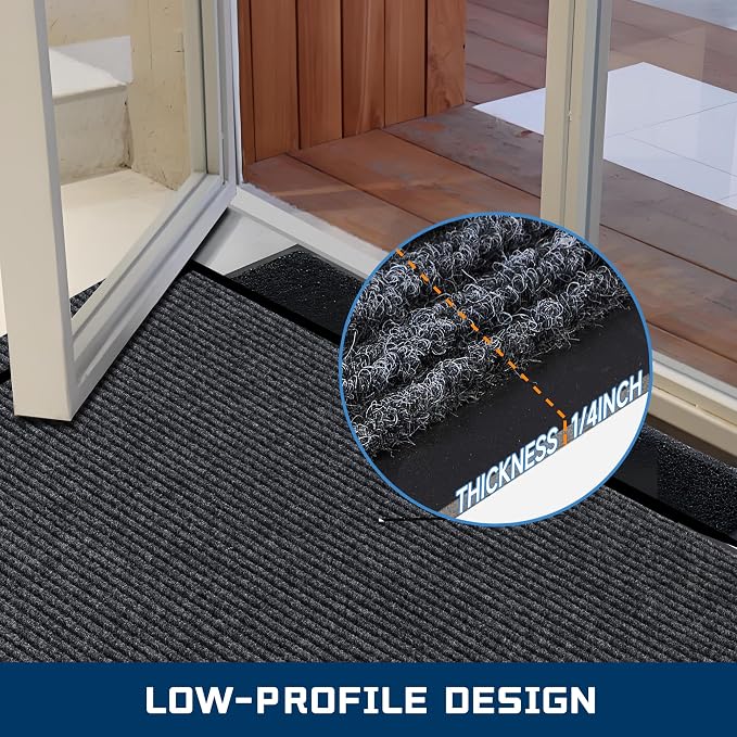 BesWin Indoor Outdoor Mat, Heavy Duty Commercial Floor Mat, Non Slip Rubber - Image 5