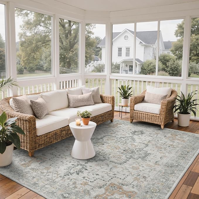 GENIMO Outdoor & Indoor Area Rug 9'x12', Waterproof, Non-Shedding, Easy Cleaning - Image 3