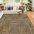 Washable Brown Oriental 5x8 Area Rug by HazoHaus