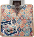 Hompet Cat Litter Mat 2 Pack, 36x36 Large Machine Washable Trapping Mats by Hompet