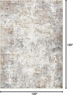 UERMEI Square Area Rugs : Washable 10x10 Neutral Modern Abstract Carpet - Image 2