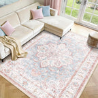 CAPALOCA Machine Washable Rugs Nursery Rug 8x10 Cute Girl Non Slip Low Pile - Image 9
