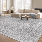 Washable Rug 9x12 Area Rugs: Modern Geometric Rugs - Image 7