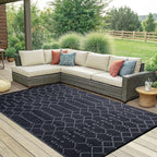 Smiry Outdoor Rug 6x9 ft, Waterproof Reversible Plastic Straw Rugs, Boho - Image 7