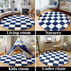 KICMOR Round Rug 4ft for Bedroom, Soft Fluffy Circle Area Rug Cute Small Living - Image 5