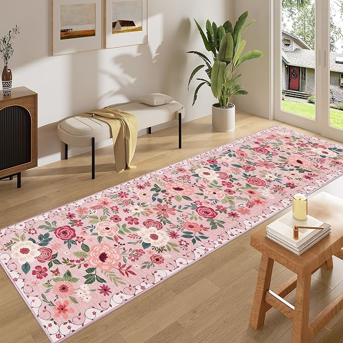 DUKINO 2x8 Runner Rug for Hallway, Washable Kitchen Runner Rug by DUKINO