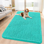 Smiry Dog Door Mat for Muddy Paws 59x32, Absorbent Dirt Trapper, Non-Slip by Smiry